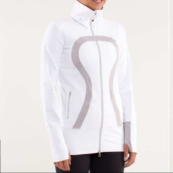 lululemon athletica Jackets & Blazers - Lululemon In Stride Jacket 12 White Silver